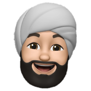 Jaswant’s memoji: a smiling face with a grey turban and a full black beard